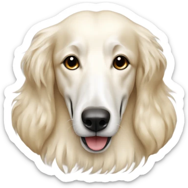 Cream color borzoi sticker