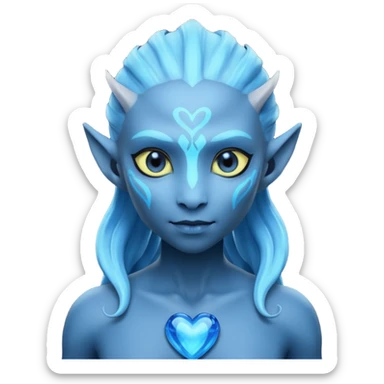 na'vi with love eye heart sticker