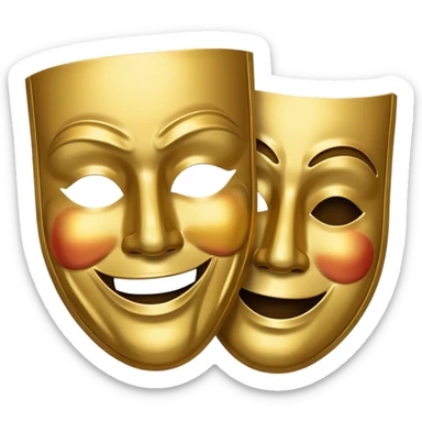 Tragedy and Comedy mask for a discord emte sticker