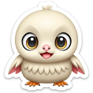 Cute kawaii chibi Fakémon-creature sticker