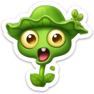 peashooter from plants vs zombie sticker