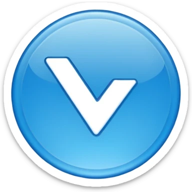 Blue verification checkmark emoji.
Blue circle, white check.
Flat, minimal, no effects.
Transparent background. sticker
