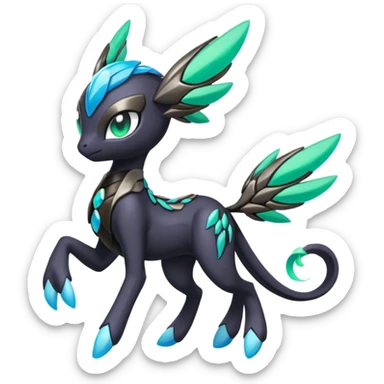 Meloetta-Zekrom-Pokémon-Fakémon-fusion-hybrid-creature sticker