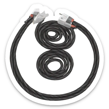 coil of electric cable sticker