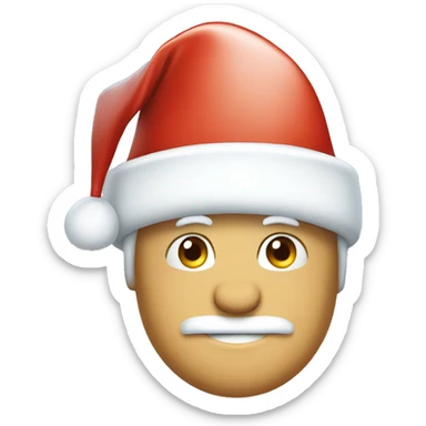 igloo xmas santa hat sticker