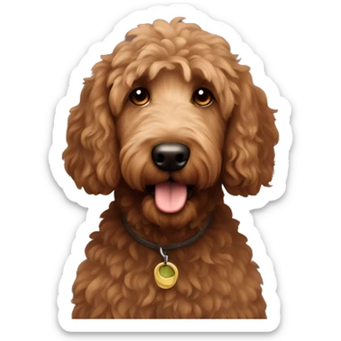 Dark brown golden doodle sticker