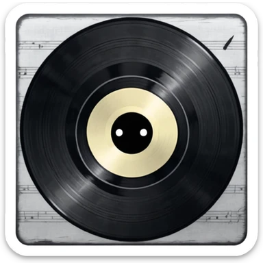 vinyl record with emo style sticker