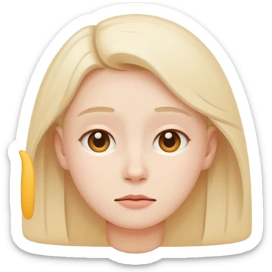 minimal flat emoji representing low energy,
soft facial expression,
slightly downward posture implied,
subtle dull pastel colors,
gentle and non-dramatic,
modern lifestyle tracking app aesthetic,
transparent background,
vector illustration sticker