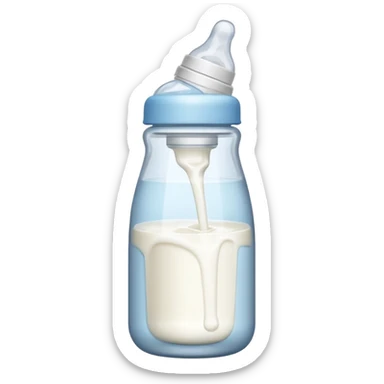 baby bottle tilted right sticker