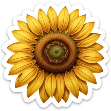 Brown dried sunflower  sticker