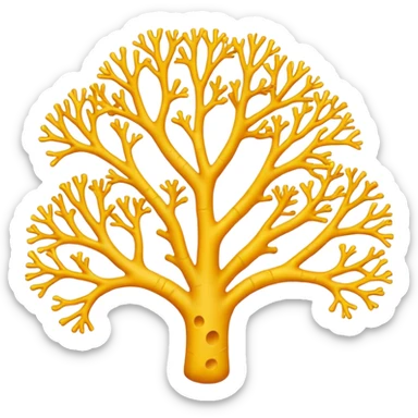 yellow Coral  sticker