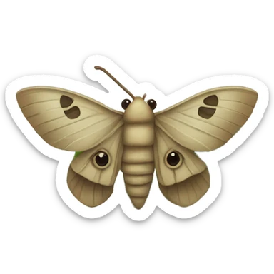 moth wrapped in a fern sticker