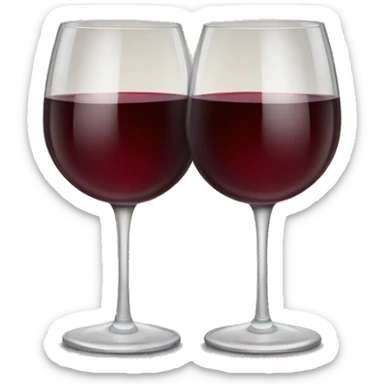 2 glasses of wine cheers  sticker