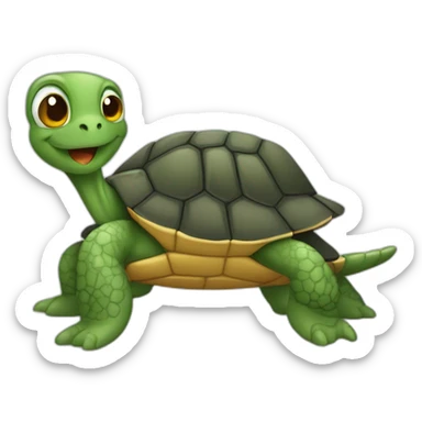 Tortue sur une araignée sticker