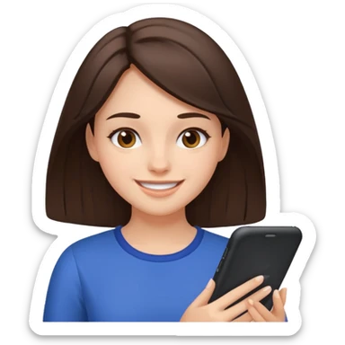 the daily routine of a brunette girl sticker