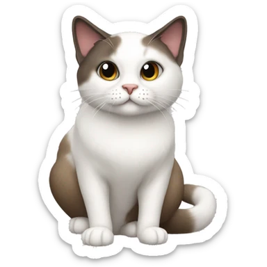 snowshoe cat sticker