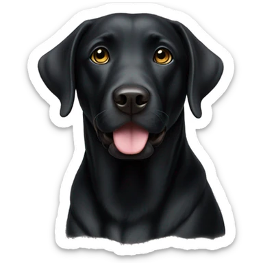 Black labrador sticker