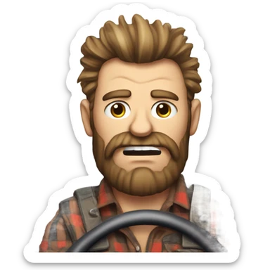 Angry Hillbilly in a diesel truck sticker