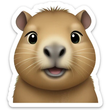 Fat and cute Capybara baby sticker