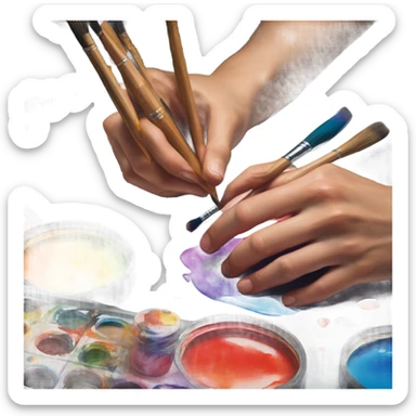 I have been working on this picture all day. sticker