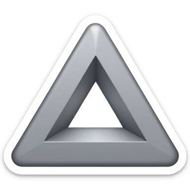 gray triangle parallel to the left, 60 degrees inclined, plain sticker