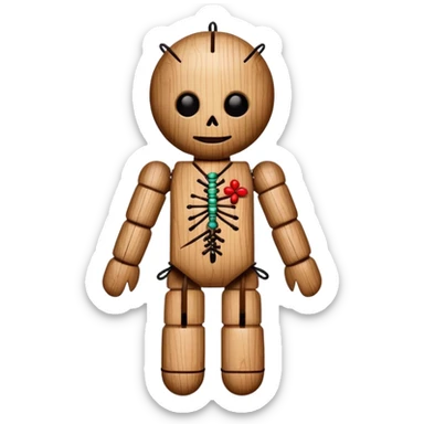 voodoo doll sticker