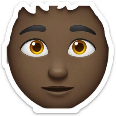 Black cat with one brow sticker