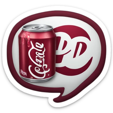 Dr pepper can icon sticker