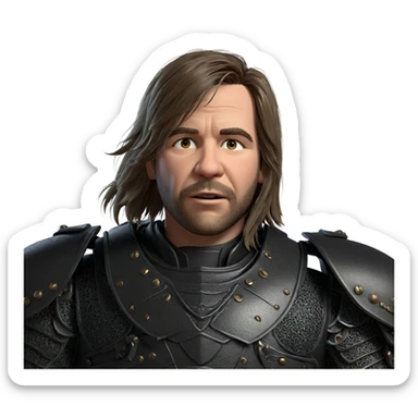 boy in armor portrait sticker