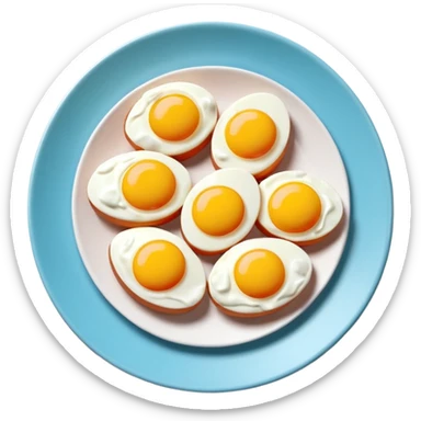 Toki Doki kawaii SPAM eggs plate sculpture art sticker