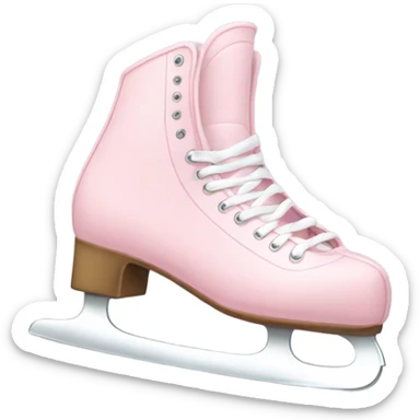 pastel pink ice skates sticker