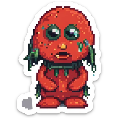 A sad Elmo character with tears sticker