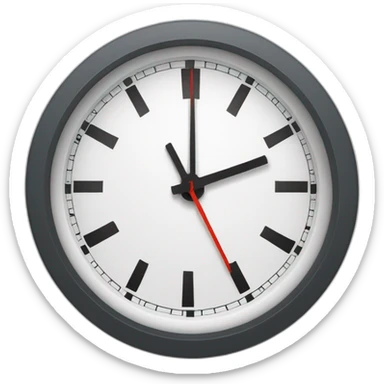 clock showing 01:00 sticker