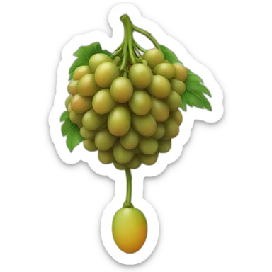 Papaye sur un raisin sticker