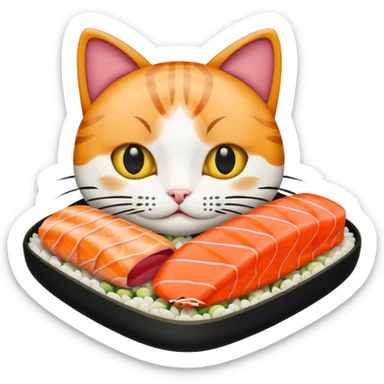 Cat sushi  sticker
