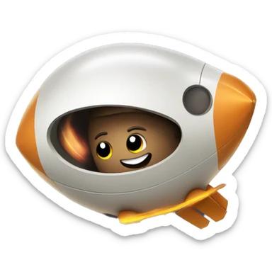 Football & Turkey On  A Rocketship to Mars sticker