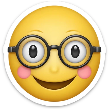 a smilie with four eyes sticker