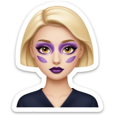 Emoji makeup Dior sticker