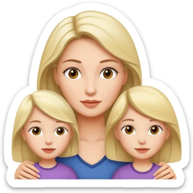A mum and her two daughters sticker