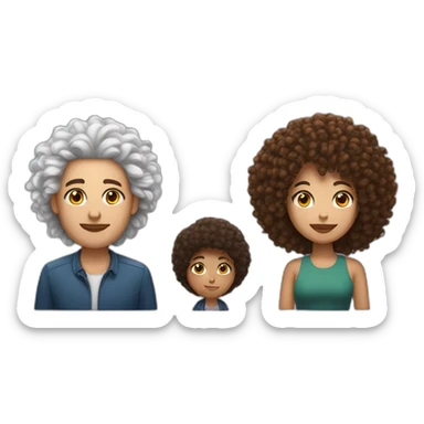 one white man with long curly hair and one mixed race woman with afro cut and one alley cat seat sticker
