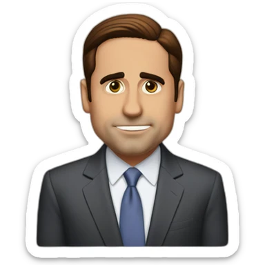 Michael Scott with plaque written NATHALIA sticker