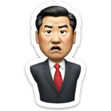 angry president Xi sticker