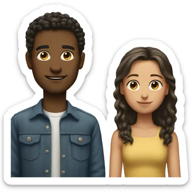 A man taller than his sister sticker