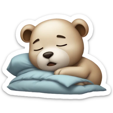 Sleepy cuddles sticker