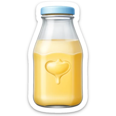 baby Milk bottle yellow sticker