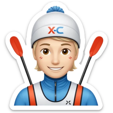 Xc skier sticker