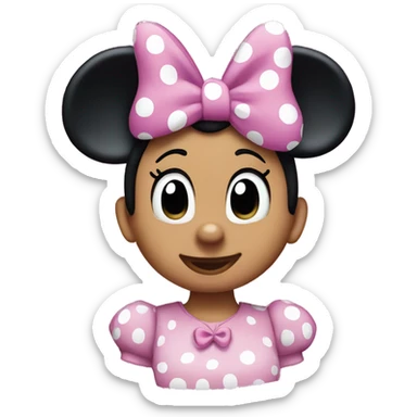 Pink Minnie mouse sticker