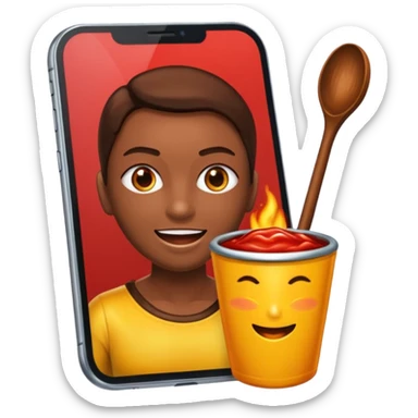 Um Android comendo uma maçã sticker