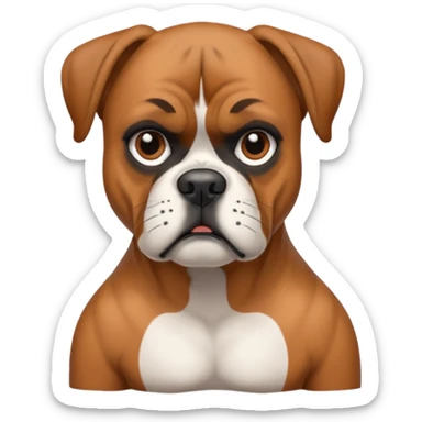 boxer dog with tattoo sticker
