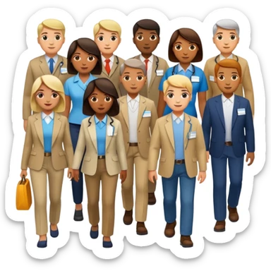 create an emoji to represent foot traffic (at a tradeshow) sticker